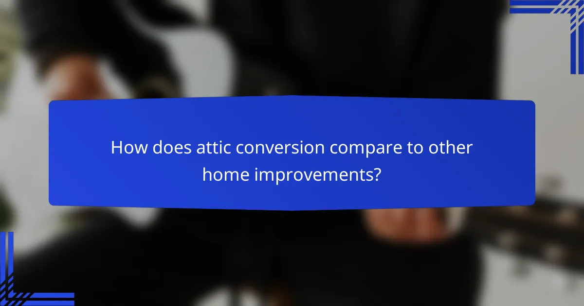 How does attic conversion compare to other home improvements?